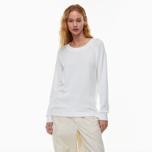 NWOT Aritzia Tna Crewneck Waffle Raglan Long sleeve White- Womens size XS